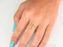 Gold heart ring with inner outline from Heart Ring with Diamond 4Hs Collection