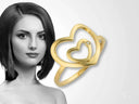Gold heart ring with diamond accent from Radiant Love Gold 4H’s Collection