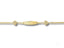 Gold curb chain bracelet with rectangular ID plate, pavé heart charms, and spring ring lock