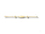 Gold chain bracelet with pave-set diamond balls and rectangular ID plate, featuring a spring ring lock, ideal as a personalized ID bracelet for kids