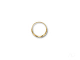 Luxurious solid 18k yellow gold ring with rectangular cutouts