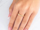 Love Elegance solid 18k yellow gold CZ heart ring with clear stones