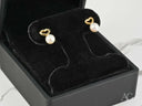 Loves Elegance 18K gold heart pearl drop earrings with studs