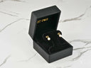 Loves Elegance 18K gold heart pearl drop earrings in black velvet box