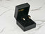 Love’s Elegance 18K Gold Heart & Pearl Drop Earrings in black velvet box