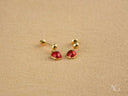 Pair of 18k gold ladybug earrings that bring good luck