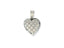 Silver heart-shaped pendant with etched crosshatch pattern from Luminous Heart art gold jewelry