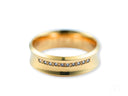 Luminous Path wedding band: gold ring with channel-set small round diamonds