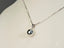 Silver chain necklace with luminous sphere pendant, part of Art Gold Jewelry in 18k solid gold