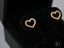 Lustrous Love radiant 18k gold heart earrings with sparkling stones, art gold jewelry