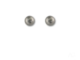 Lustrous Sphere 18k white gold ball earrings in metallic gray matte finish