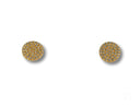 Luxe Brilliance 18K yellow gold pave CZ stud earrings