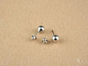 LuxeSphere 18K certified 18k solid gold ball stud earrings with silver screw-back
