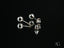 Silver ball stud earrings with screw-back closures from LuxeSphere 18K Classic Gold Jewelry