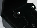 LuxeSphere certified 18k solid gold ball stud earrings in velvet box
