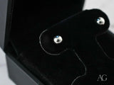 LuxeSphere certified 18k solid gold ball stud earrings in velvet box