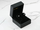 LuxeSphere 18K certified 18k solid gold ball earrings in black velvet box