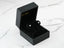 Black velvet jewelry box with certified 18k solid gold art gold jewelry earrings