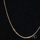 Luxurious 14k gold box chain necklace