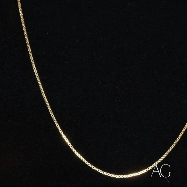 Luxurious 14k gold box chain necklace