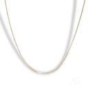 Luxurious 14k gold box chain necklace in thin gold design