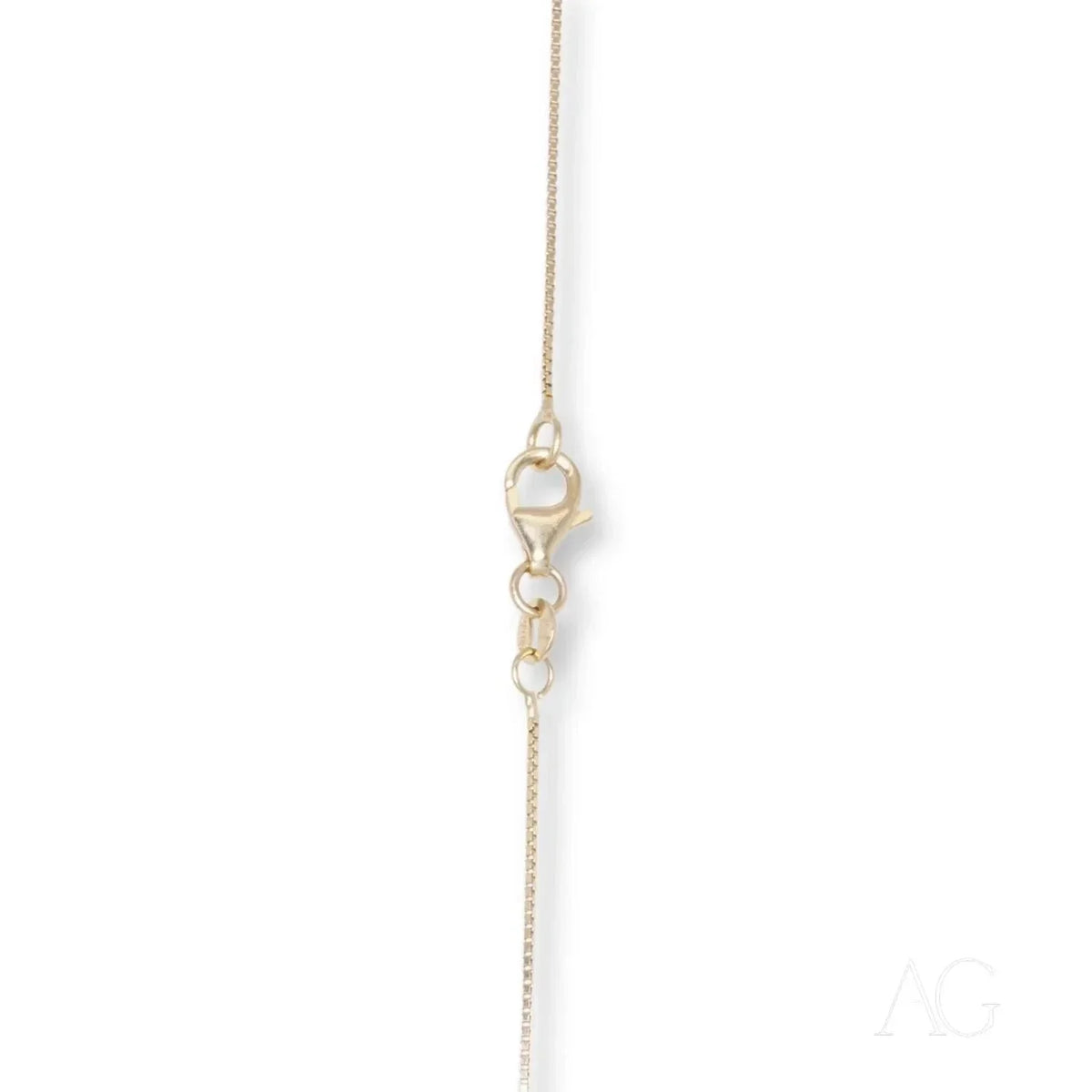 Luxurious 14k gold box chain with gold-tone lobster claw clasp