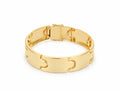 Luxurious men's 18k solid gold bracelet with open box clasp