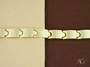 Luxurious solid 18k gold mens bracelet with open box clasp