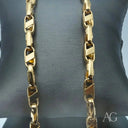 Luxury 18k gold mariner link chain necklace in goldsmithing excellence art