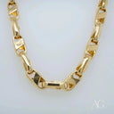 Luxury 18k gold mariner link chain with lobster clasp, Boston exclusivity