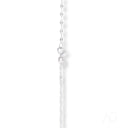 Elegant 18k white gold chain necklace with silver-tone lobster claw clasp