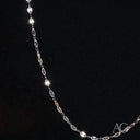 Elegant 18k white gold chain necklace with oval links, 17.5 inches