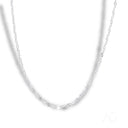 Elegant 18k white gold chain necklace in sleek silver-toned style