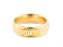 Majestic Weave gold wedding band in art gold jewelry with ridged texture
