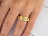 Majestic Weave art gold jewelry wedding band in yellow gold