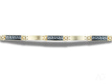 Men’s 18k art gold jewelry bracelet with white gold details and intricate black accents
