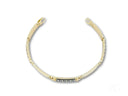 Men’s gold-toned bracelet with Greek key pattern, white gold details