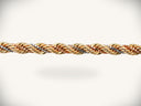 Meridian Weave tri-color twisted rope chain in gold, rose gold, silver by ArtGold