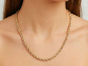 Meridian Weave gold rope chain necklace by ArtGold