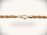 Gold-toned rope chain necklace with secure clasp by ArtGold Meridian Weave