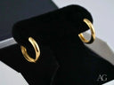 18k yellow gold mini hoops earrings in art gold jewelry