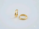 Polished 18k yellow gold mini hoops earrings in art gold jewelry