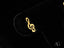 Gold-colored treble clef stud earring from Music Note Earrings collection, art gold jewelry
