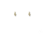 Pair of certified 18k solid gold music note earrings
