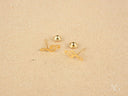 Certified 18k solid gold music note earrings, delicate treble clef studs