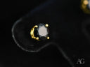 18K gold black onyx stud earring in four-prong setting