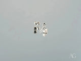 Noir Elegance 18k white gold black diamond stud earrings