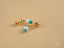 18k gold pearl and vibrant turquoise bead earrings in elegant art gold jewelry style