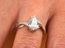 Pear Radiance lab-grown diamond pear-shaped ring in white gold