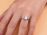 Pear Radiance lab-grown diamond pear-cut ring in white gold